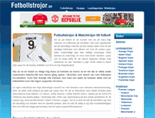 Tablet Screenshot of fotbollstrojor.se
